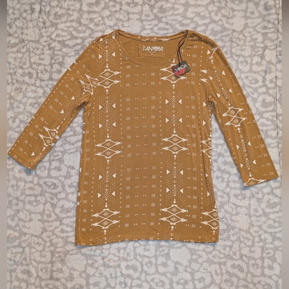Tanaya Geometric Print Top